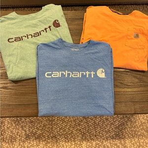 Three Carhartt short sleeve T-Shirts Men’s XLT